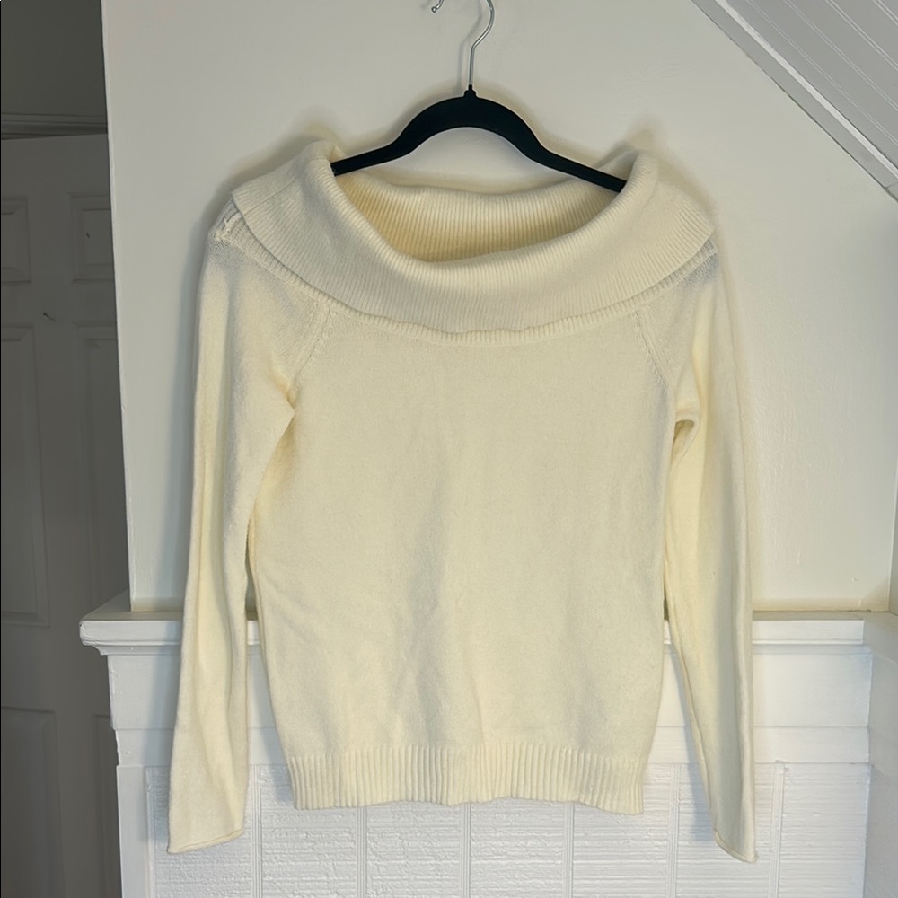 By Anthropologie Ivory Cream Cowl Neck Sweater Women’s XS